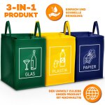 Tresko lot de 3 sacs de tri slectif pour dchets allemands, poubelle, systme de sparation des dchets ...