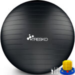 Tresko ballon fitness yoga balle d?exercice antidrapant balle gymnastique avec pompe 300 kg avec pompe ...