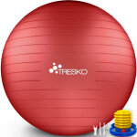 Tresko ballon fitness yoga balle d?exercice antidrapant balle gymnastique avec pompe 300 kg avec pompe ...