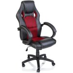 Tresko chaise de bureau, fauteuil de bureau racing sport gamer noir / rouge rembourrage �pais - hauteur ...