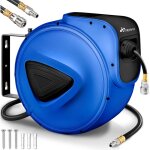 Tresko enrouleur de tuyau pneumatique 15 m bleu enrouleur de tuyau automatique enrouleur de tuyau 1 / ...
