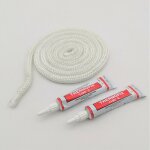 Tresse de verre ronde + colle réfractaire - 5 mètres 4 mm Tresse de verre ronde + colle réfractaire - 5 mètres 4 mm