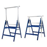 Estexo ? tr�teau pliable r�glable en hauteur 81 - 130 cm ? acier rev�tu de poudre ? charge 200 kg ? lot ...