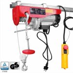 Treuil �lectrique 125 - 800 kg avec c�ble en acier et bo�tier de commande 400 / 800 kg