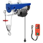 Treuil lectrique 1350 watts 800 kg 12 m avec tlcommande aluminium acier bleu