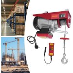 Treuil lectrique, 300 kg  600 kg, hauteur de levage 12 m, treuil  cble motoris, 1200 w, poulie  ...