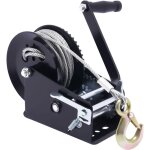 Treuil manuel � manivelle pour remorque avec c�ble de treuil de 10 m jusqu'� 1500 kg
