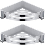 Triangle, 2 pi�ces etag�re de douche d'angle, serviteur de douche sans percage, antirouille pour panier ...