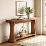Tribesigns table console de 160 cm pour l'entr�e, table de couloir � 2 niveaux derri�re le canap� avec ...