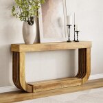Tribesigns table console d'entr�e, 180 x 30 x 90 cm, table d'appoint pour couloir et salon avec un socle ...