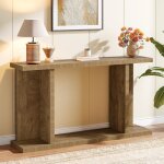 Tribesigns table console longue de 140 cm, table d'appoint �troite en bois derri�re le canap�, meuble ...