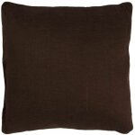 Tribu - coussin en jute et coton chocolat 38x38 Tribu - coussin en jute et coton chocolat 38x38