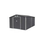 Trigano - abri de jardin mtal anthracite 10, 20 m + kit d'ancrage