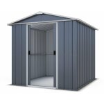 Trigano - abri de jardin 202x217 cm 4, 38 m en mtal gris fonc