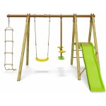 Balan�oire en bois poutre m�tal 1, 90 m, 5 enfants, techwood oreka