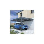 Trigano - carport adoss 320x509 cm en aluminium et mtal anthracite - libeccio