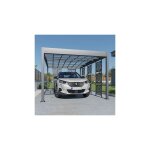 Trigano - carport simple 16, 59m + 5 claustras en mtal anthracite - libeccio