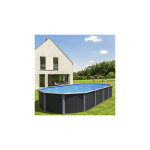 M&s - piscine hors - sol acier 7, 60 x 3, 95m anthracite - osmose