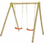 Portique bois 1, 90 m natura cherry - 2 enfants