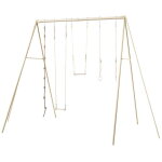 Portique ado / adulte 3, 50 m, paire d'anneaux, trap�ze, corde � noeuds