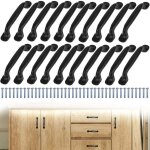 Trimec ? lot de 20 poign�es de meuble noir 130mm ? entraxe 96mm en aluminium ? pour armoires et tiroirs ...