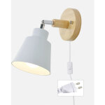 Trimec ? applique murale en bois et aluminium e27 ? abat - jour r�glable 12cm ? puissance 60w ? lampe ...