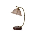Trimec - lampe de table vintage, abat - jour en verre, lampe de bureau pour chambre  coucher, bureau, ...