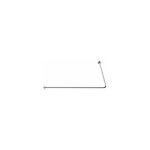 Tringle d'angle 800x800 mm epoxy blanc avec rosace abs Tringle d'angle 800x800 mm epoxy blanc avec rosace abs