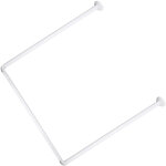 Tringle carré à rideau de douche 3 côtés 80x80x80 aluminium support barre de douche baignoire Tringle carré à rideau de douche 3 côtés 80x80x80 aluminium support barre de douche baignoire