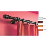 Salone - tringle a da chirure pour rideau en bois de noyer fonca 180 cm rail de rideau de 35 mm