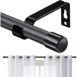Tringle � rideaux, 76 - 157cm tringle � rideau extensible avec boutons cap avec supports ensemble de ...