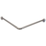 Tringle de rideau de douche d'angle chrome 90x90x2, 5 cm ridder