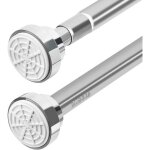 Tringle � rideau de douche extensible 50 - 100 cm ? acier inoxydable ? installation sans per�age ? supporte ...