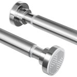 Tringle � rideau de douche sans per�age en acier inoxydable - barre t�lescopique extensible - antirouille ...
