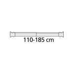 Tringle rideau de douche tlescopique, barre de douche extensible, fixation sans perage par torsion, ...