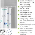 Tringle rideau de douche tlescopique, barre de douche extensible, fixation sans perage par torsion, ...