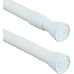 Tringle � rideau extensible, 150 ? 280 cm, barre de serrage, sans per�age, douche, fen�tre, blanc