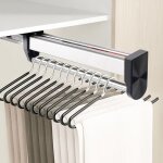 Tringle � v�tements t�lescopique en acier inoxydable de 342 mm - barre de penderie r�glable pour suspendre ...