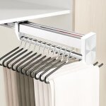 Tringle � v�tements t�lescopique en acier inoxydable de 542 mm - barre de penderie r�glable pour suspendre ...