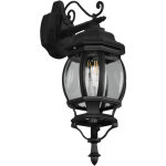 Trio lighting - applique de jardin, applique outdoor ip44 elvo noir en metal, trio