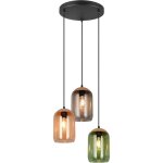 Suspension trio lighting cork 3xe27 max 10w green amber and smoke - 364630317 Suspension trio lighting cork 3xe27 max 10w green amber and smoke - 364630317