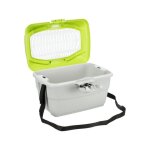 Box de transport mini - capri 40  22  30 cm gris clair / vert pour rongeurs - trixie