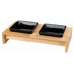 Trixie set �cuelles 28x5x15cm - 2x0. 2l - noir - pour chien