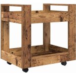 Trolley de bureau bois ancien 60 x 45 x 60 cm bois d'ingnierie vidaxl