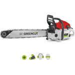 Greencut - trononneuse moteur  essence 2 temps 72cc 4, 2cv, pe de 24 pouces. pe dentele, guidon ...