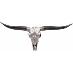 Troph�e de t�te de taureau longhorn cr�ne d�coratif 132cm argent� troph�e int�rieur ext�rieur d�coration ...