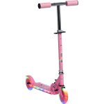 Trottinette pour enfants de 3 � 7 ans pliable roues lumineuses en pu musique 67 x 32 x 78 cm rose - rose ...