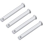 Trou unique chape broches 10mm x 80mm tte plate tte zingage solide acier axe charnire 4pcs