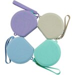 Trousse de maquillage rectangulaire monochrome en silicone (lot de 4) - spacieuse et portable - rangement ...