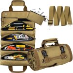 Trousse a outils, trousse outils enroulable, sacoche outil with 2 removable pockets, multi - purpose ...